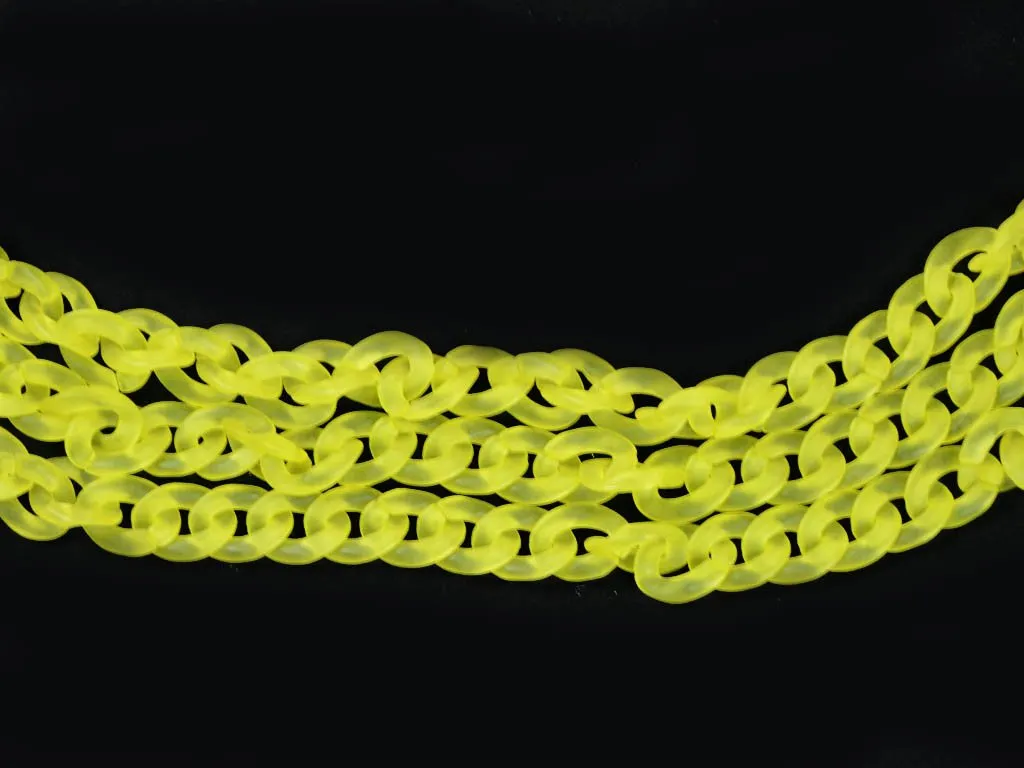 Yellow Transparent Circular Acrylic Chains
