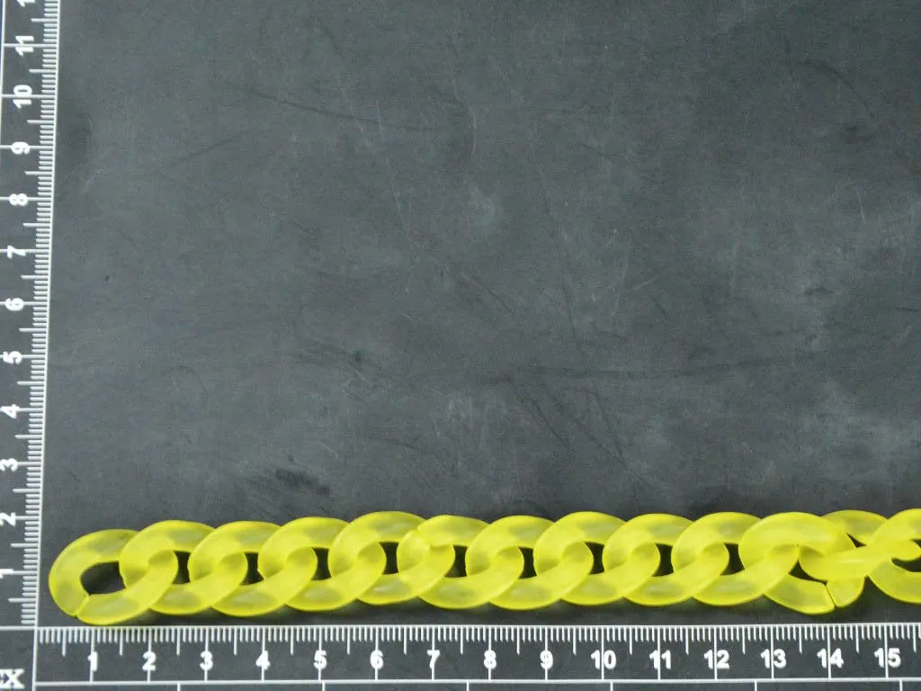Yellow Transparent Circular Acrylic Chains